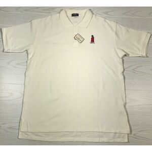 Vintage Ole Miss Polo Shirt Men XL White Mississippi Oak Cotton The Grove New